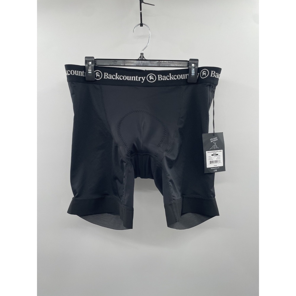 NWT‎ BackCountry MTB Liner Shorts Mens XL Black Elastic Waist Paddedd Cycling